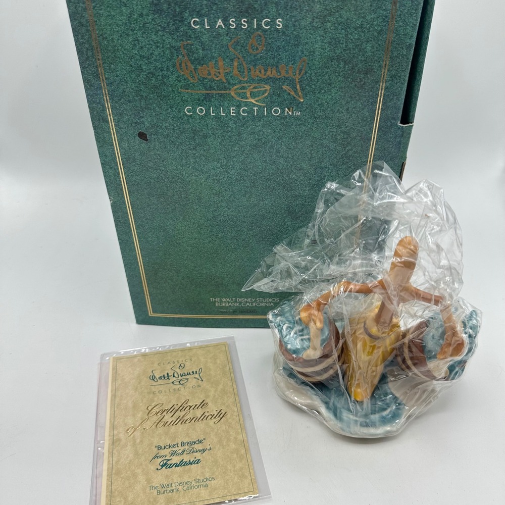 Walt Disney Classics Collection Fantasia Bucket Brigade Figurine WDCC COA Box